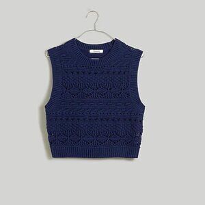 Madewell Crochet-Knit Sweater Vest